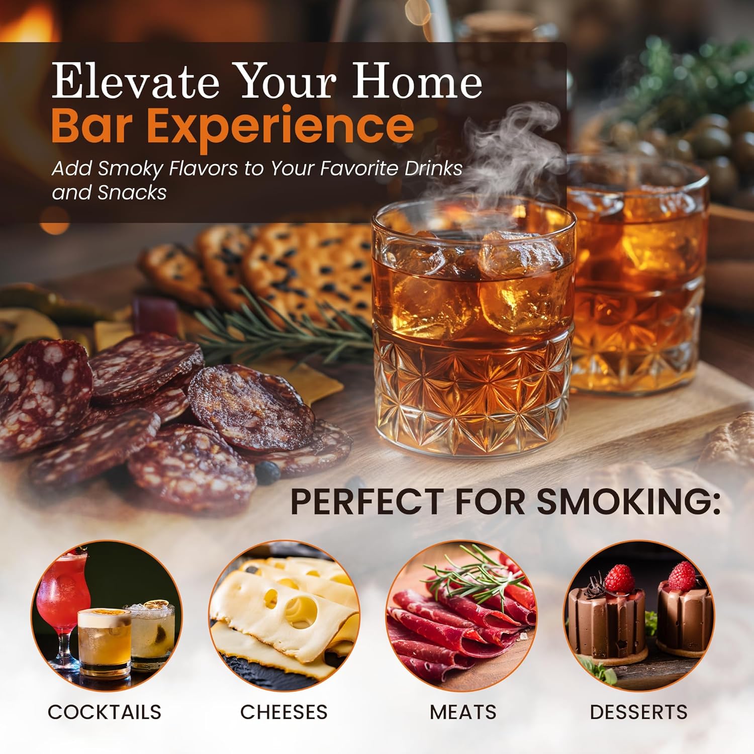 Culinary Smoker Box with Torch + Wood Chips | Medium Size