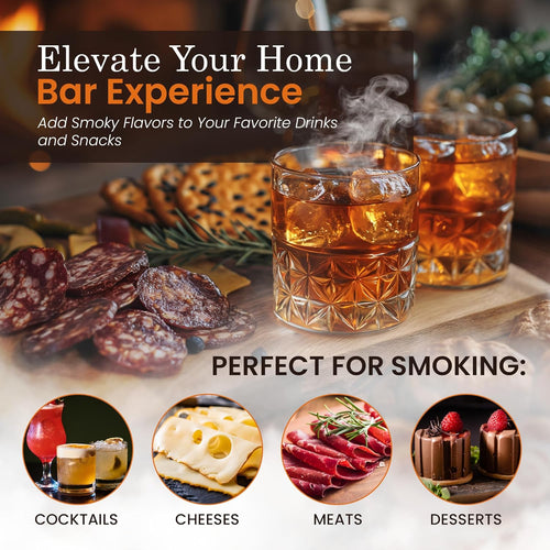 Culinary Smoker Box with Torch + Wood Chips | Medium Size