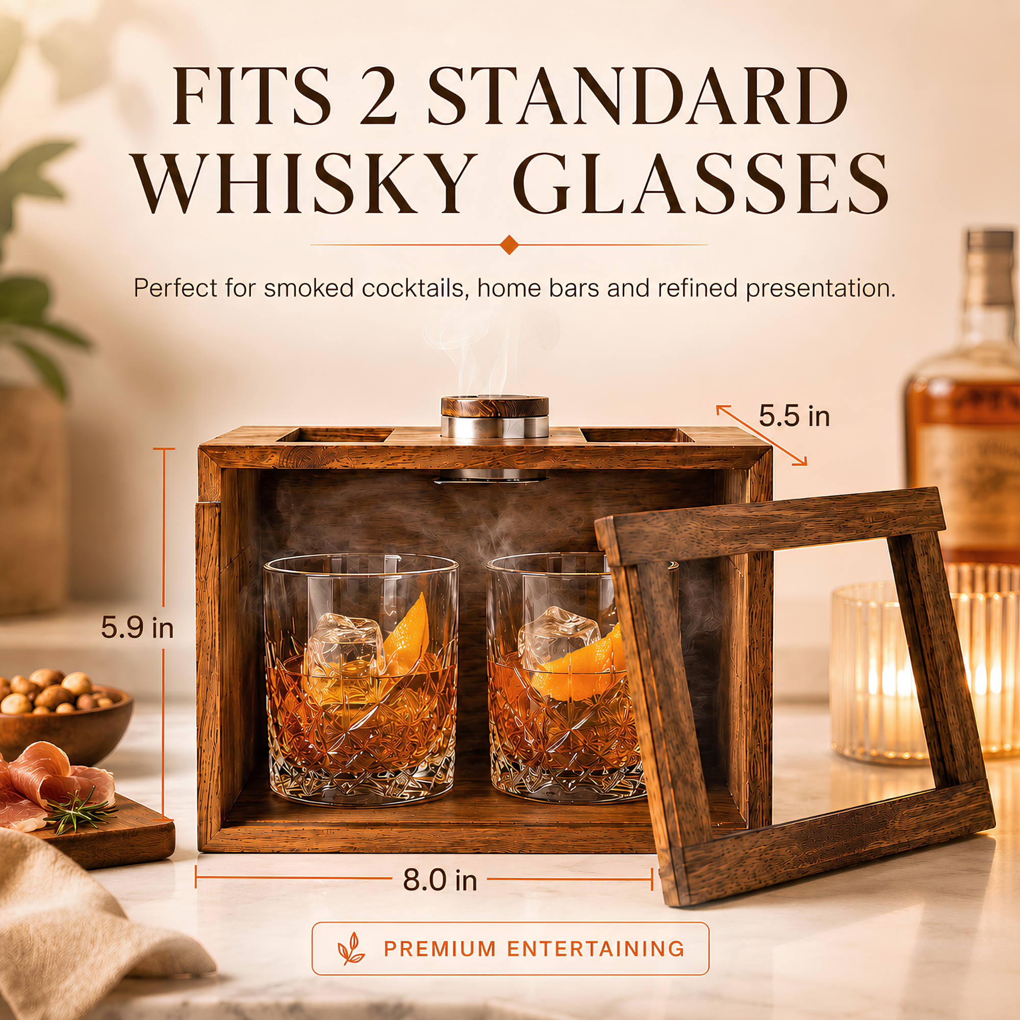 Tabletop Smoke Infuser - Fits 2 Glasses